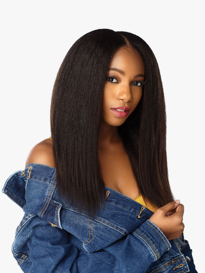 SENSATIONNEL Curls& Kinks Textured Kinky Straight Clip-Ins -1C CLIQUE(16"/18"/20")