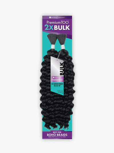 SENSATIONNEL Premium Too Human Hair Blend 2X Bulk Braids - 2X WATER WAVE BULK 18"