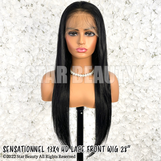 SENSATIONNEL 100% Human Hair 13A Glueless 13x4 Frontal HD Lace Wig - Straight (20"-34")