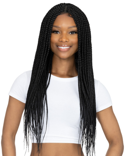 URBAN BEAUTY Queen B Synthetic Braided Lace Wig - Box Braid 26" URBAN BEAUTY Queen B Synthetic Braided Lace Wig - Box Braid 26"