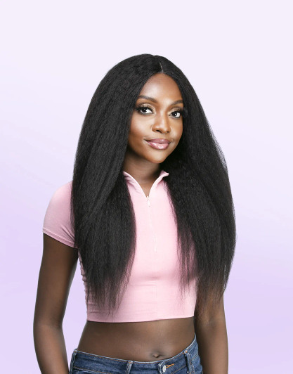 LA FLARE 100% Human Hair Lace Wig - Kinky Centerpart LA FLARE 100% Human Hair Lace Wig - Kinky Centerpart