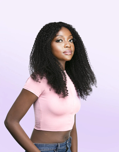 LA FLARE 100% Human Hair Lace Wig - Kinky Coil LA FLARE 100% Human Hair Lace Wig - Kinky Coil