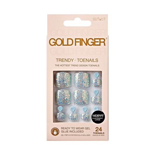 Kiss Gold Finger Trendy Wider Fit Toenails - ENCHANTED