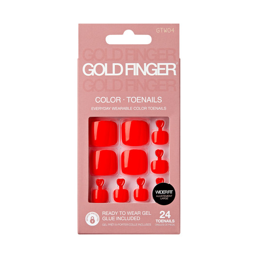 Kiss Gold Finger Trendy Wider Fit Toenails - BLOODLINE