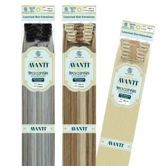 Hair Couture 100% Human Hair Blend Extensions AVANTI 9 piece Clip-In Hair Couture 100% Human Hair Blend Extensions AVANTI 9 piece Clip-In