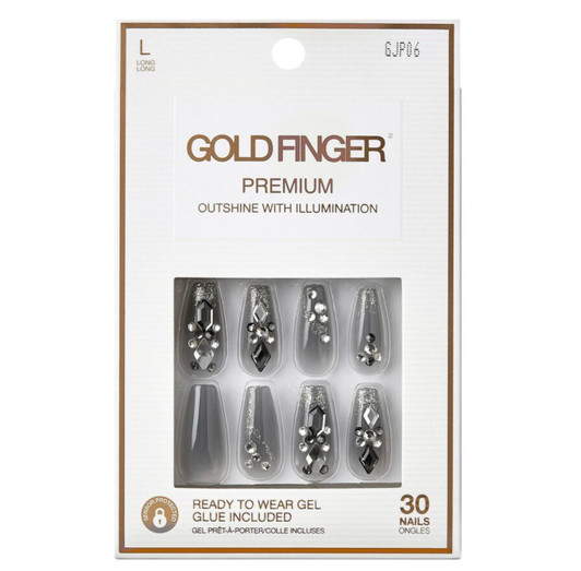 KISS Gold Finger Premium Nail - Bling Bling Kiss KISS Gold Finger Premium Nail - Bling Bling Kiss