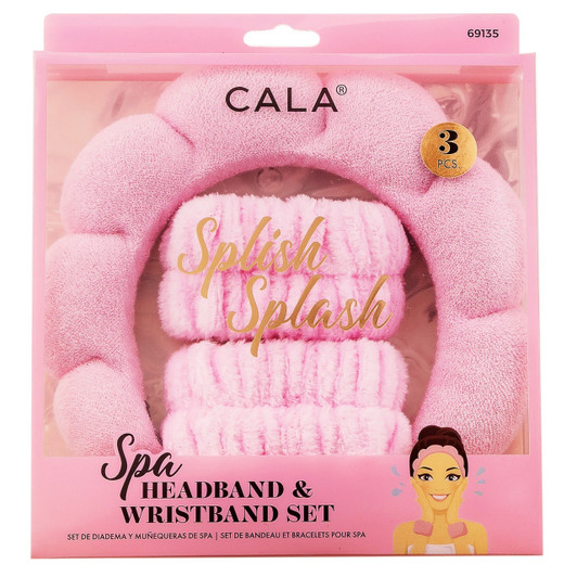 CALA Spa Headband & Wristband Set