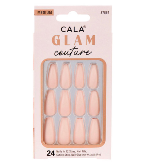 CALA Glam Couture Medium Coffin Nail - Matte Nude