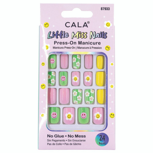 CALA Little Miss Nails  Press-On Manicure - Yellow/Green
