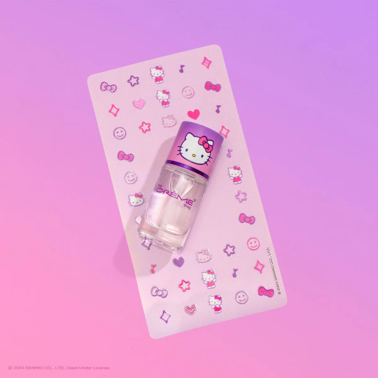 THE CREME SHOP Hello Kitty (Purple) 50 Nail Decals + Clear Polish