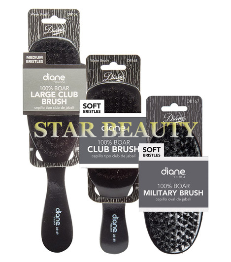 DIANE 100 % Boar Soft Bristle Brush