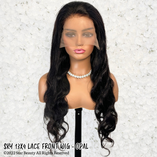 SKY 100% Human Hair 13x4 Lace Front Wig - OPAL