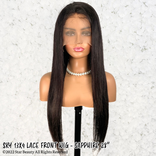 SKY 100% Human Hair 13x4 Lace Front Wig - SAPPHIRE