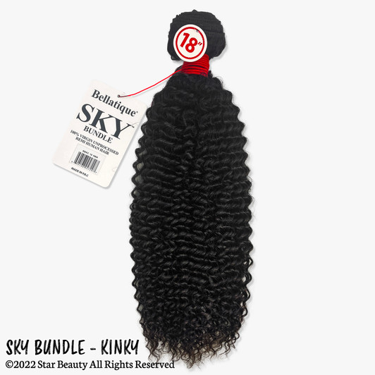 SKY 100% Virgin Human Hair Single Bundle - Kinky Curl (10"- 24") SKY 100% Virgin Human Hair Single Bundle - Kinky Curl (10"- 24")
