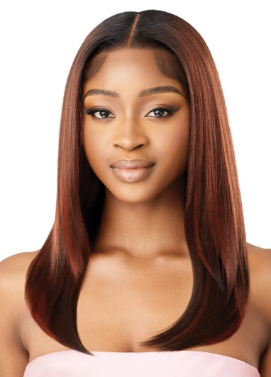 OUTRE Human Hair Blend Airtied  Vanish HD+ Lace Front Wig - HHB-Sleek YakiI 20"