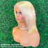 BOMB HAIR 100% Human Hair 13X5 Lace Frontal Wig - Bob Straight 613 (10"-12")