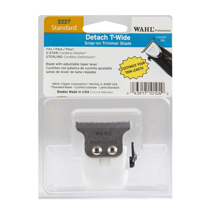 WAHL Detach T-wide Snap-on Trimmer Blade, 2227