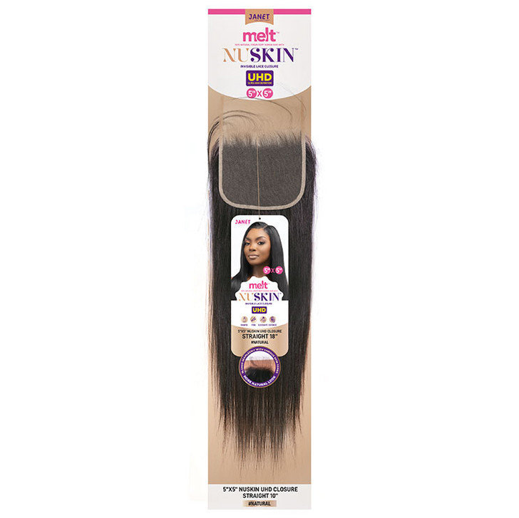 Janet Collection 100% Remi Human Hair Melt 5x5 NUSKIN HD Lace