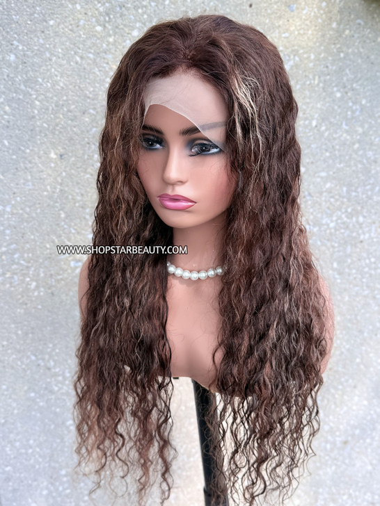 VOSSMI 100% Unprocessed Human Hair Wet & Wavy 13x5 Lace Wig - Sexy Water (16"-28") #P42730