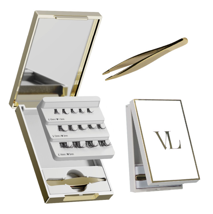 VLuxe Mini Lash Palette with Mirror & Tweezer Applicator (No Lashes Included)