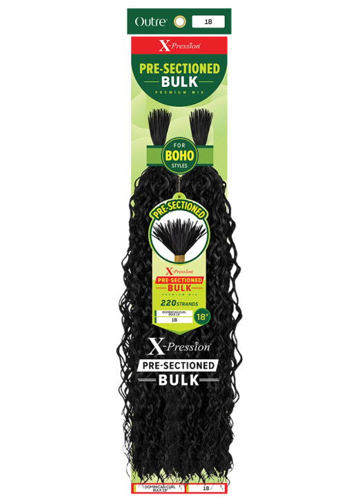 OUTRE  X-Pression Premium Mix Pre-Sectioned Bulk - Dominican Curl Bulk 18"