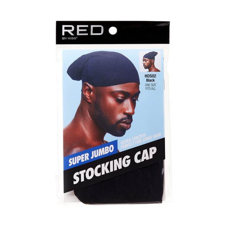 RED Stocking Cap Super Jumbo - Black
