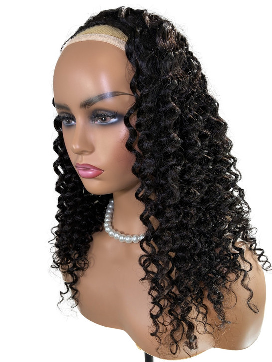 15A PINK LEMON GOLD 100% Human Hair Half Wig  H-DEEP