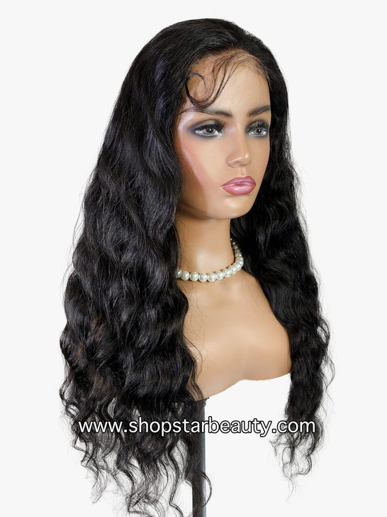 15A PINK LEMON GOLD 100% Human Hair 5X6 Lace Front Wig - MAINE