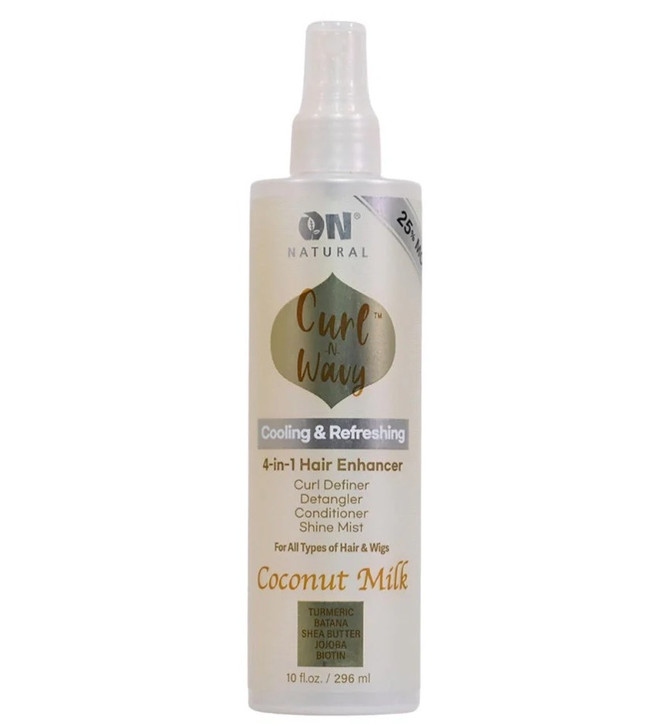 ON NATURAL Curl & Wavy Coconut Milk Conditioner & Detangler (10oz)