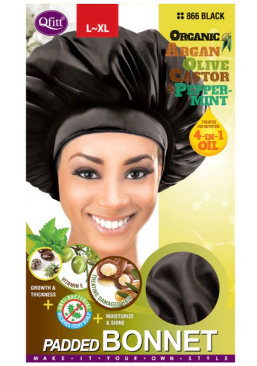 QFITT Organic Padded Bonnet (Black)