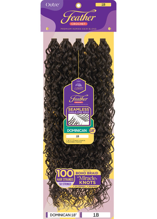 OUTRE Purple Pack Brazilian Feather Crochet - Dominican 18