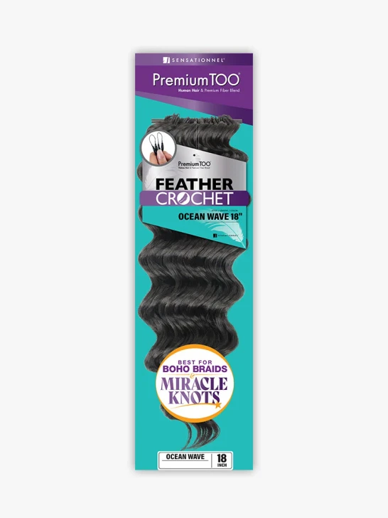 SENSATIONNEL Premium TOO Feather Crochet - OCEAN WAVE (14"-22")