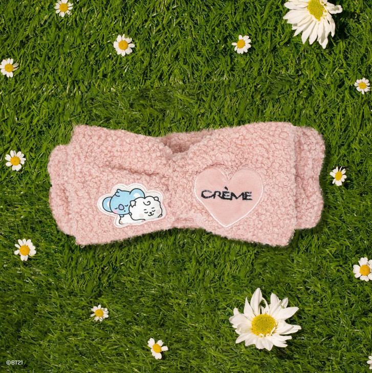 THE CREME SHOP BT21 BABY Plush Spa Teddy Headyband - Rosy Blush
