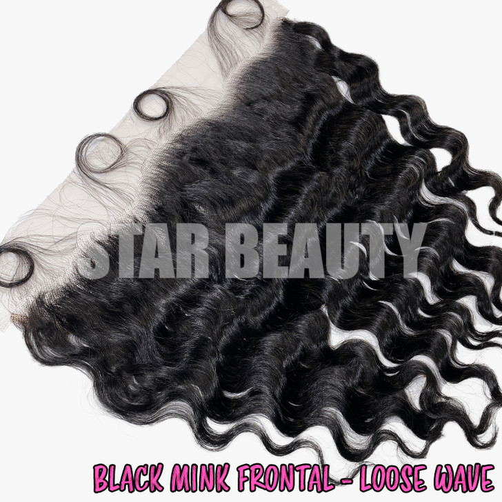 Black Mink 13x4 Frontal - Loose Wave (12"- 14")