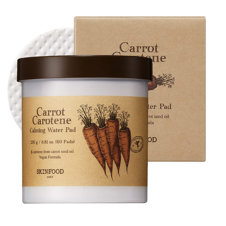 SKINFOOD] Carrot Carotene Calming Water Pad (60 Pads)