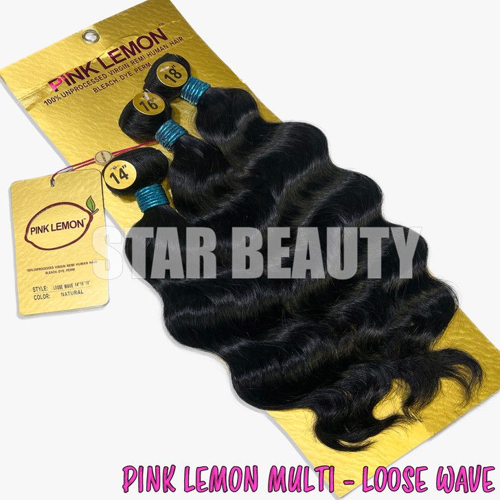 13A PINK LEMON Brazilian 3 Bundle Multi Pack - Loose Wave