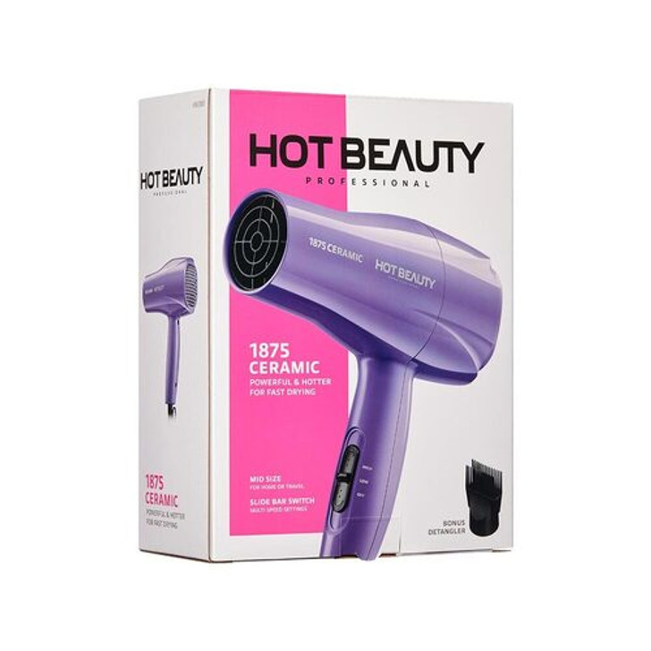 Hot Beauty Professional 1875 Ceramic Styling Dryer (Purple)