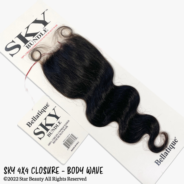SKY 100% Virgin Human Hair 4x4 Closure - Body Wave (12"- 20")