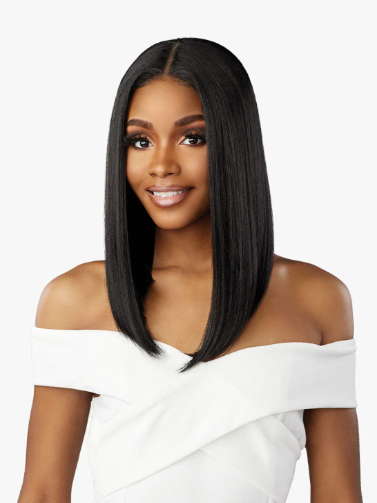 SENSATIONNEL Dashly Lace Salt & Pepper HD Synthetic Lace Front Wig - Unit 5