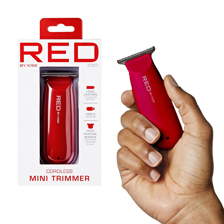 RED Cordless Rechargeable Mini Trimmer