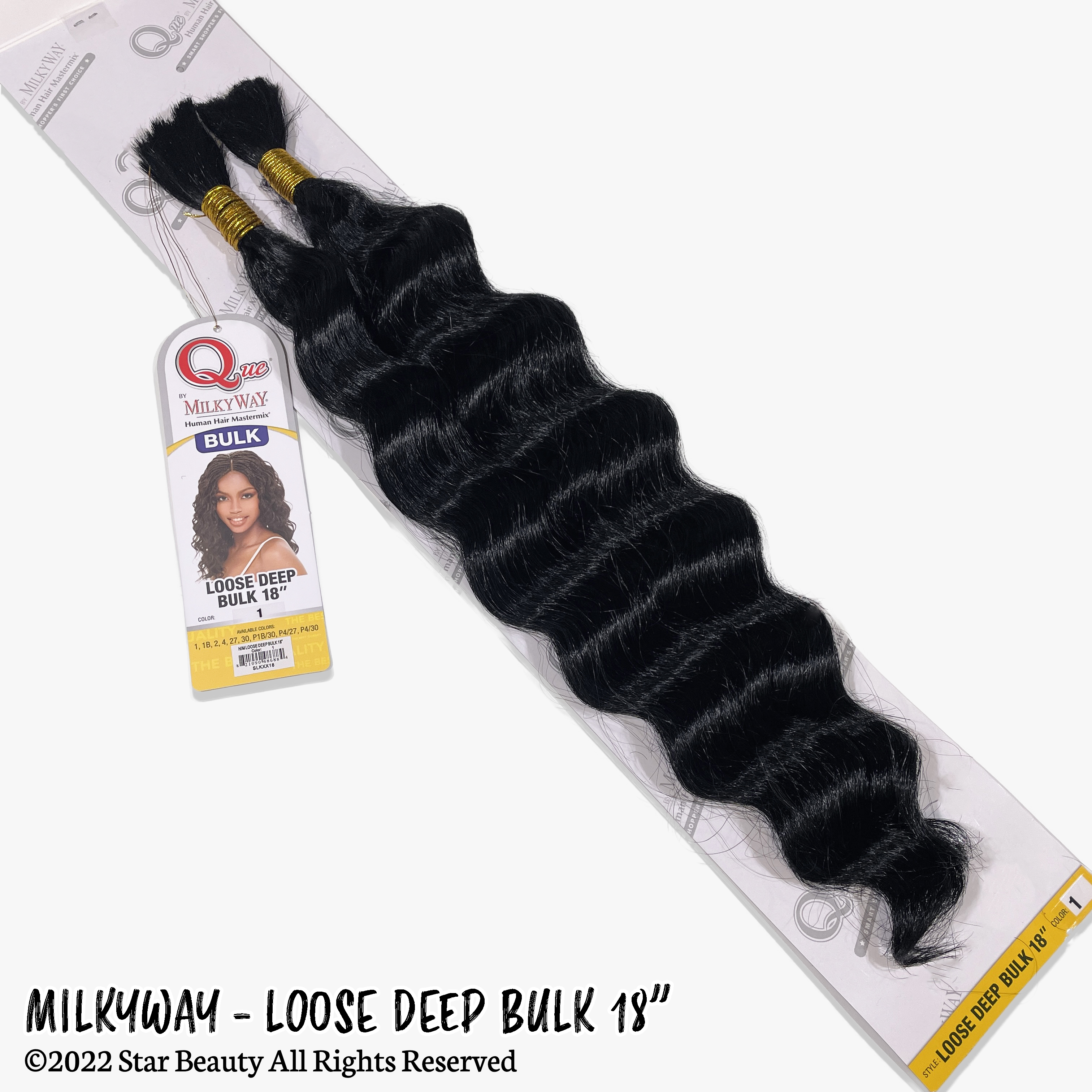 MILKY WAY: QUE HUMAN HAIR BLEND BRAID- WATER BULK 22 – Beauty Depot O-Store