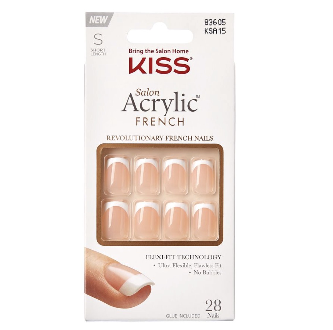 KISS Salon Acrylic French Nails - BONJOUR