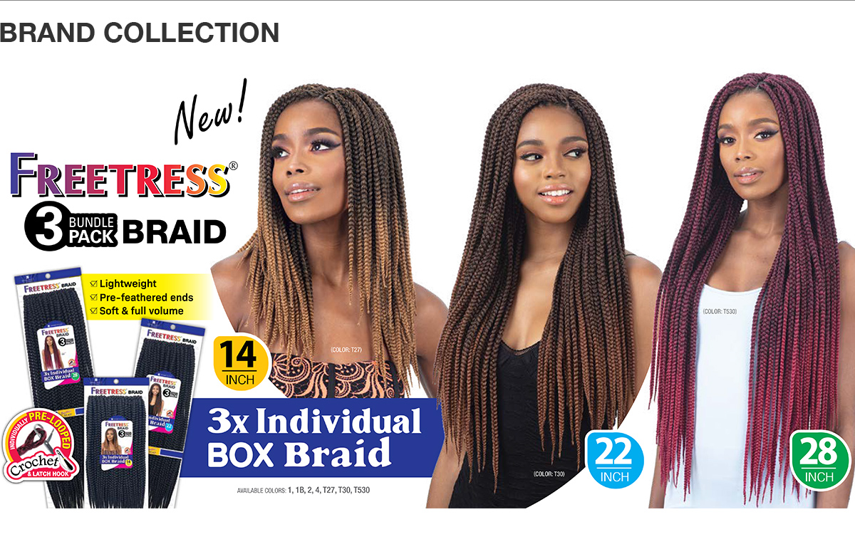 SHAKE N GO FreeTress Synthetic Hair Crochet Braids - 3X REBEL BOHO BRAID 26