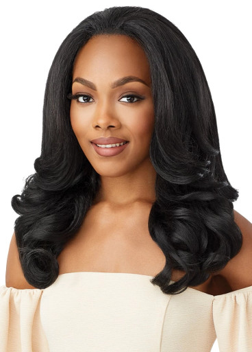 HARMATE cha cha ソフトブラックショートウィッグ OUTRE Synthetic Quick Weave Half Wig - NEESHA H301