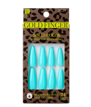 Buy Gold Finger Gel Glam Full Cover Nails GF64 Online at Lowest Price Ever  in India | Check Reviews & Ratings - Shop The World