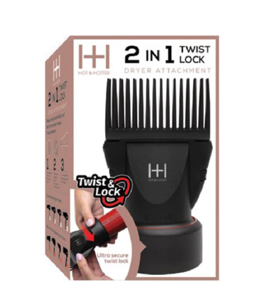 Hot & Hotter 2 in 1 Twist & Lock Concentrator Pik Hair Dryer
