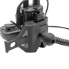 4X3D UV-5R Mini mount with mic holder and 1 inch ball adapter shown with radio