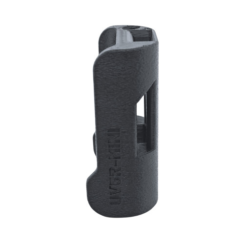 4X3D UV-5R Mini mount rear view with service loop and side strap slots