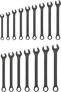 16 Pc Metric Combination Wrench Set-Black Oxide