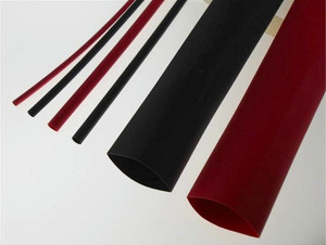 1/8 in x 4 Ft Black Heat Shrink Tubing-5 Pack